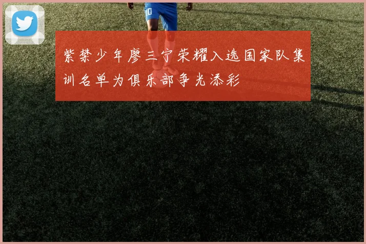 紫禁少年廖三宁荣耀入选国家队集训名单为俱乐部争光添彩